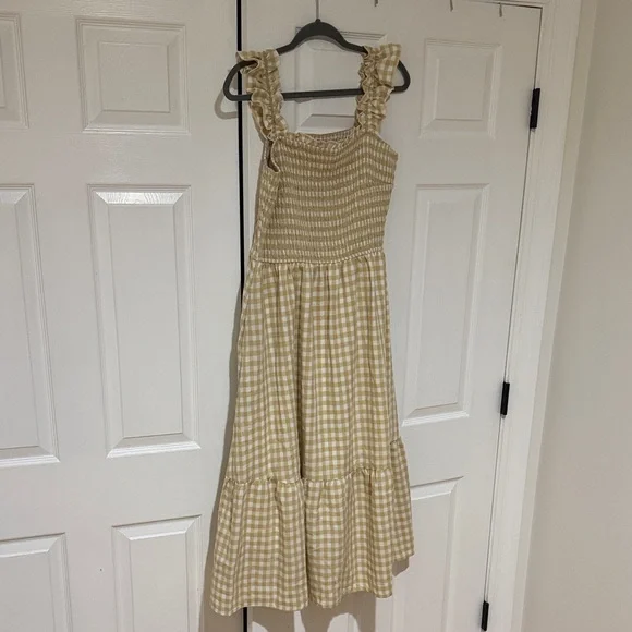 PrettyGarden Yellow Checkered  Dress - Picture 8 of 10